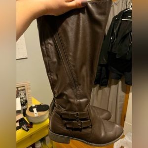 Women’s brown knee high boots